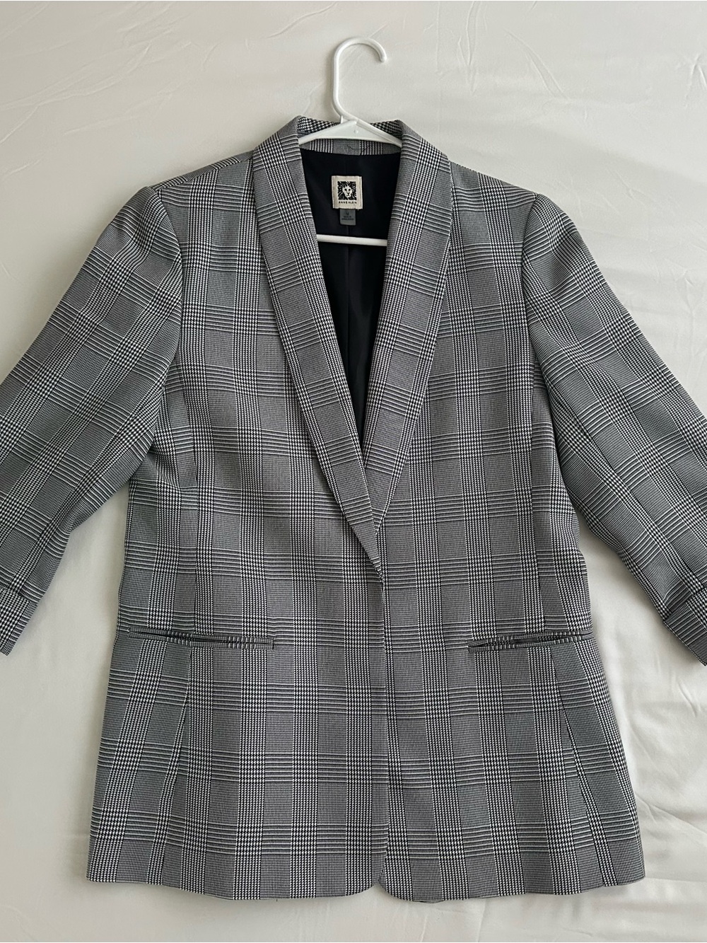 Anne Klein Checkered Gray Blazer